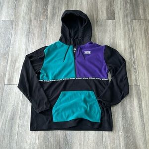 Vans Off The Wall xlarge black, green and pruple hoodie polyester 100%